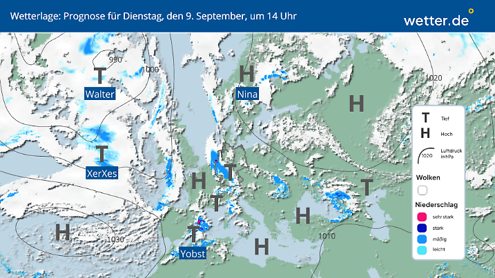 Es ist sehr unruhig in der Atmosphäre auf der Nordhalbkugel der Erde.