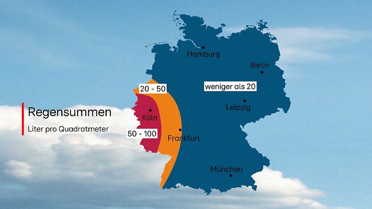 Regensummen in Deutschland