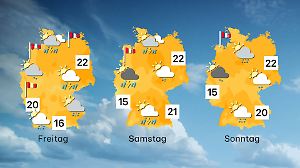 Wettervorhersage für 3 Tage in Deutschland
