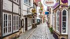 Colorful houses in historic Schnoorviertel in Bremen, Germany