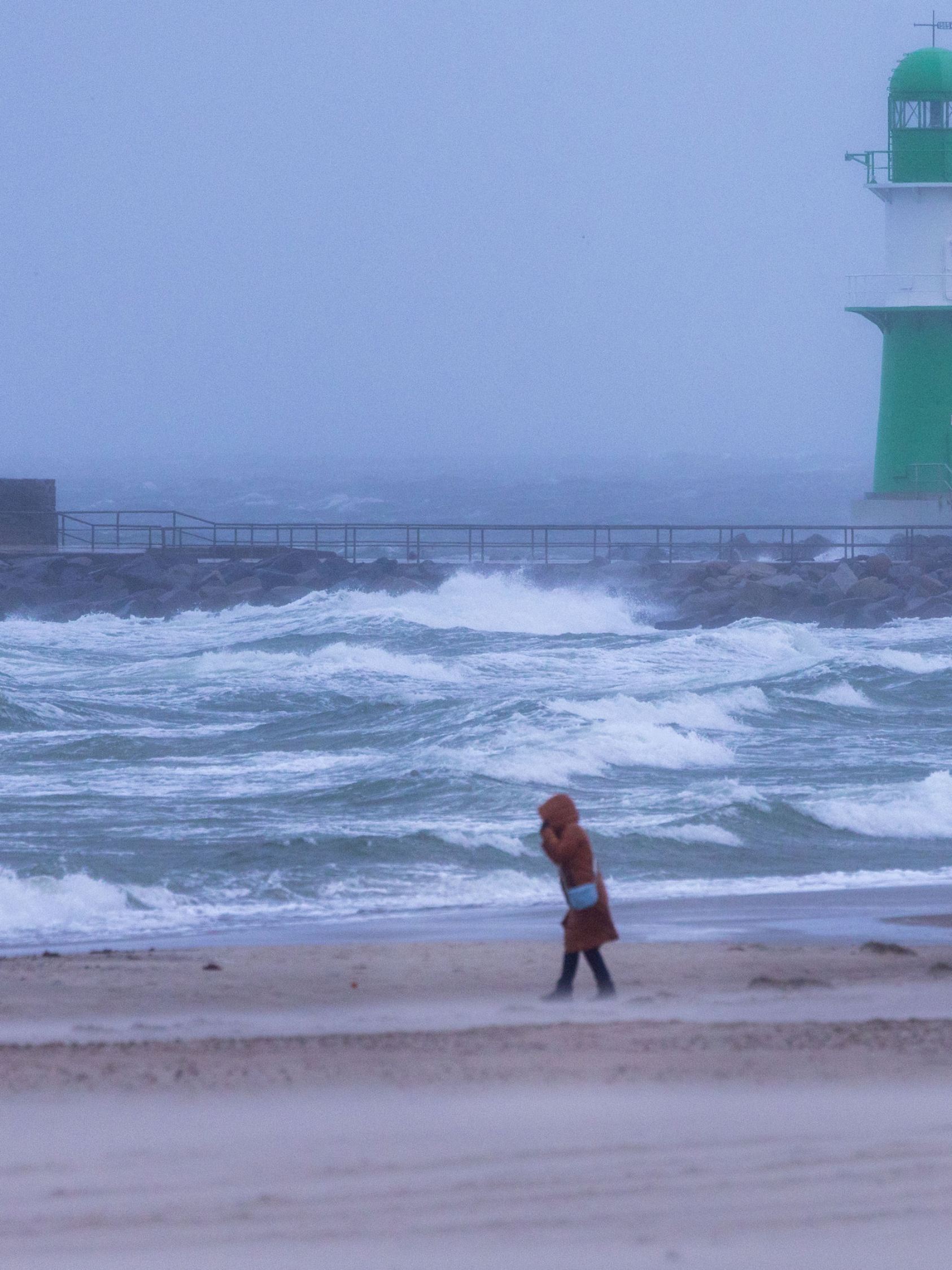 Stürmisches Wetter an der Ostseeküste