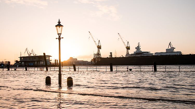 Sturmflut in Hamburg