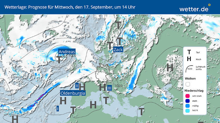 Die Wetterlage zeigt sich zweigeteilt.