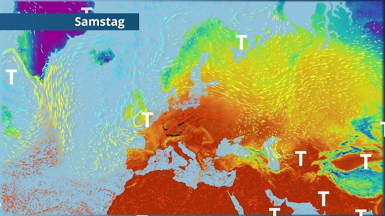 Warme Luftströmung aus Südwesten