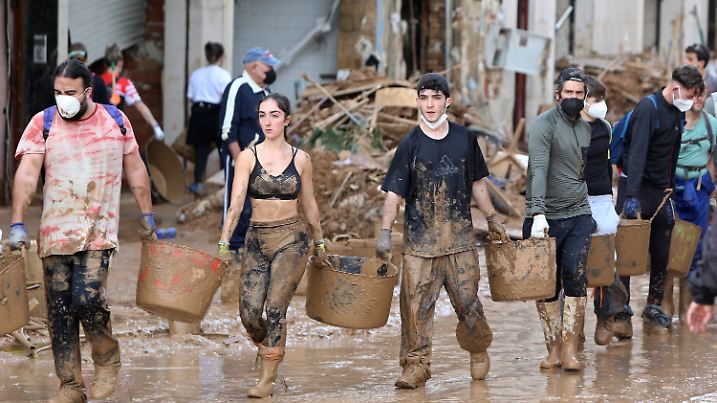 Nach den Überschwemmungen in Spanien