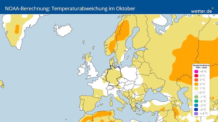 Auch die NOAA-Berechnung ist nicht allzu erwärmend.