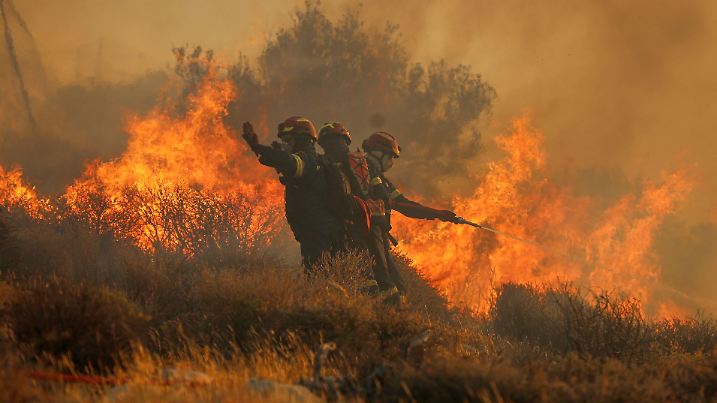 Waldbrände auf Kreta in Griechenland
