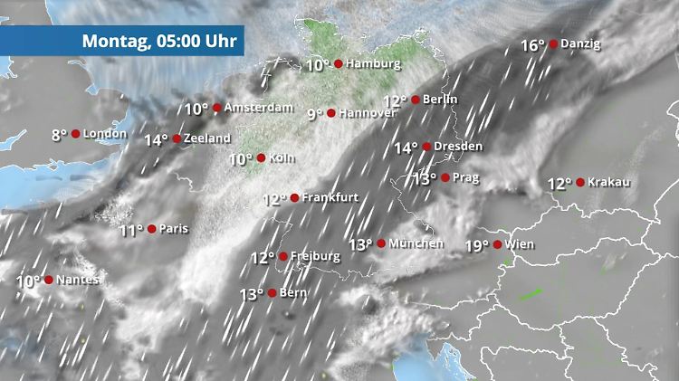 Regen breitet sich über die Südosthälfte aus
