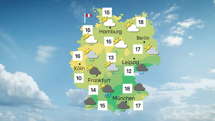 Wettervorhersage für Montag, 22. September in Deutschland
