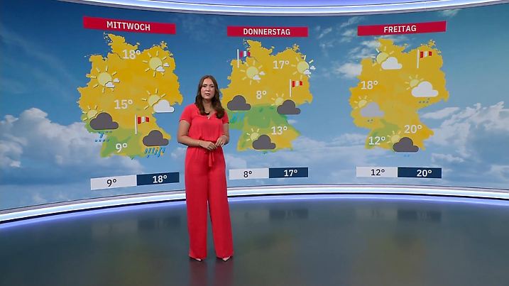 Aktuelle 3-Tage-Wettervorhersage 