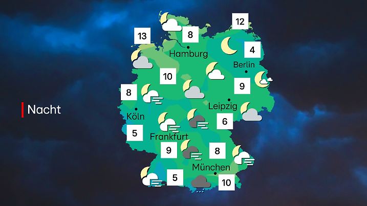 Im Nordosten rauschen die Temperaturen in den Keller.