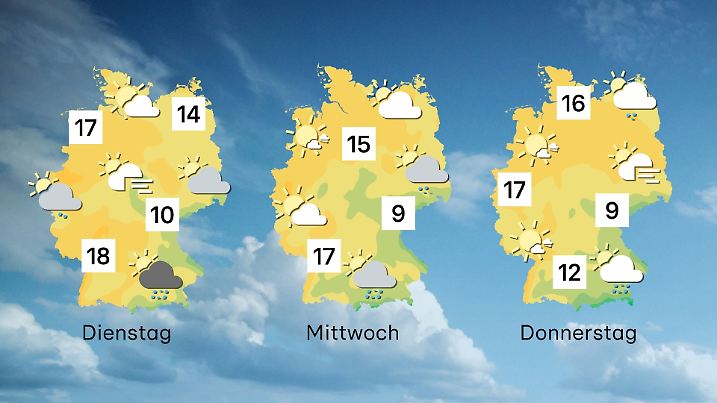 Das ruhige Herbstwetter wird immer kühler.