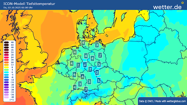 Frühwerte am Donnerstag