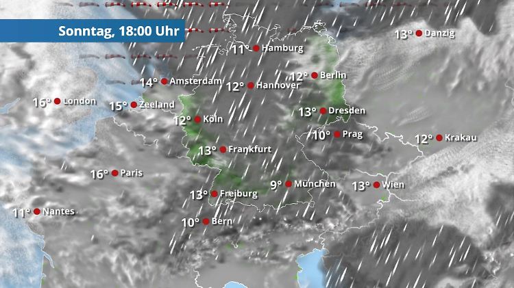 Der Sturm hält im Norden an