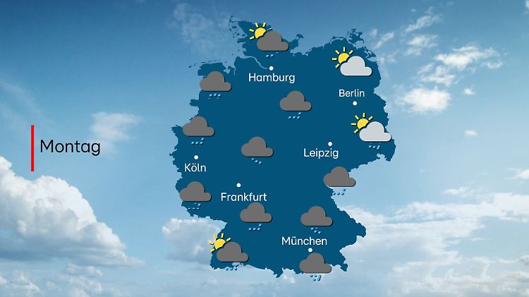 Wettervorhersage für Montag, 6. Oktober