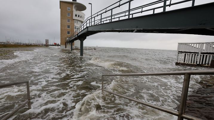 Sturmflut in Cuxhaven