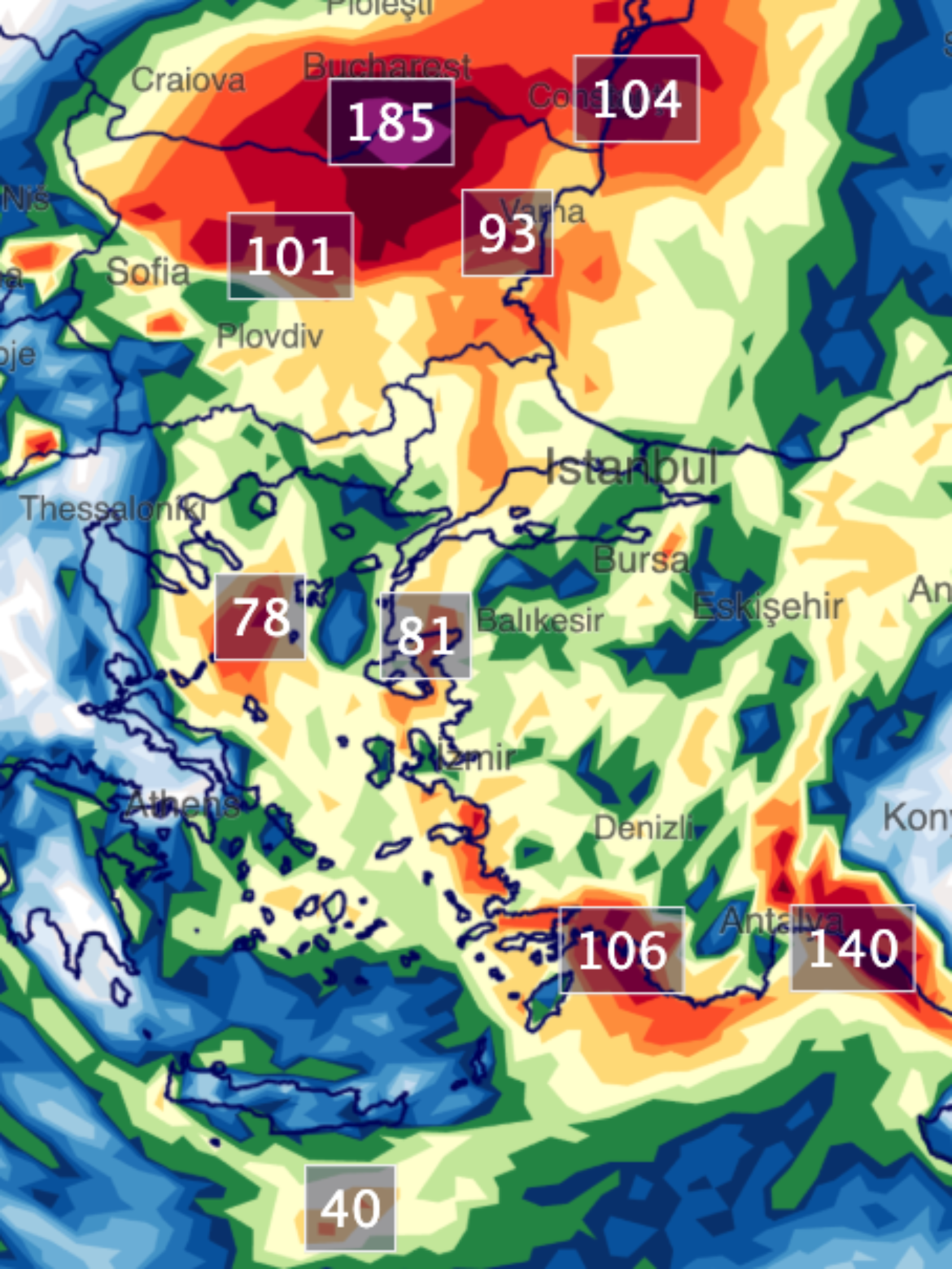 Unwetter Südeuropa - erst im Osten, dann im Westen
