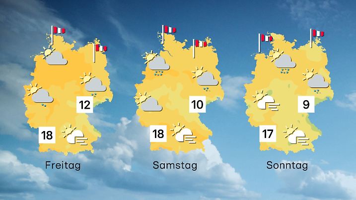 Wettertrend vom 10. bis 12. Oktober 2025