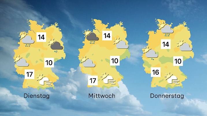 Ein kräftiges Hoch über den Britischen Inseln bringt ruhiges, aber graues Herbstwetter nach Deutschland. Sonne? Nur selten zu Gast.