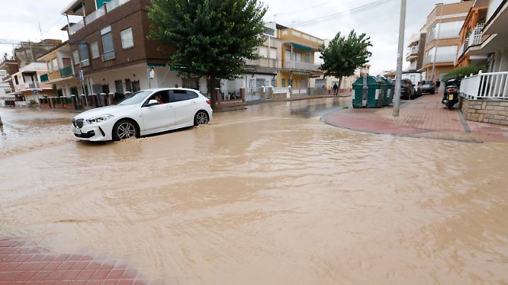 Lluvias torrenciales en Los Alcázares (Murcia)