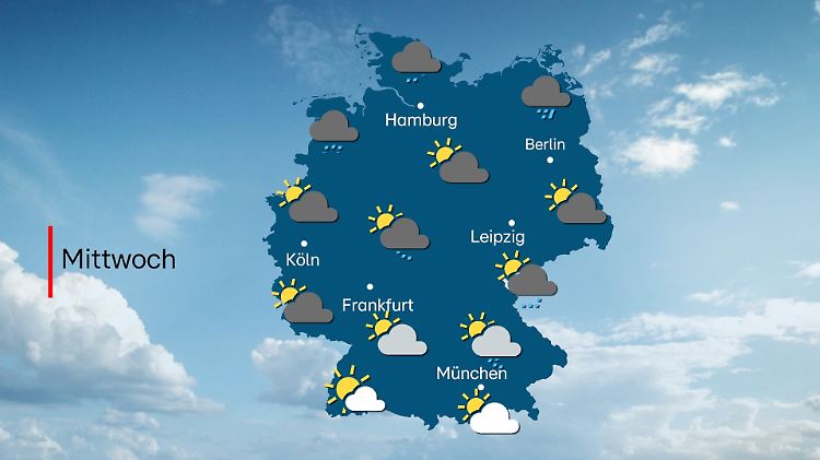 Wettervorhersage für Mittwoch, 15. Oktober