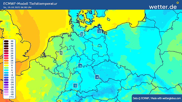 In der Nacht auf Sonntag droht verbreitet Frost. Wie stark der wird, hängt davon ab, wie stark die Wolkendecke aufreißt.
