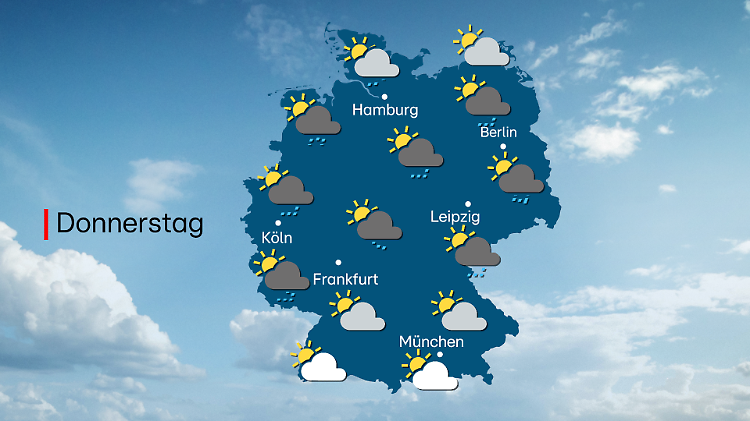 Wettervorhersage für Donnerstag, 16. Oktober