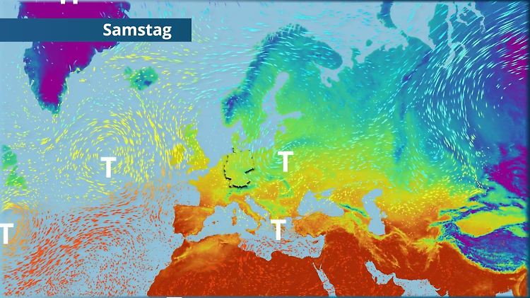 Am Wochenende von Tiefs umzingelt
