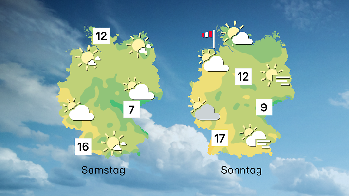 Prognose: Ein paar Wolken und teils Nebel können den Sonnenschein am Wochenende einschränken.