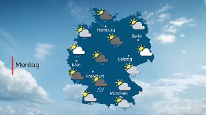 Das Wetter am Montag, de 20. Oktober