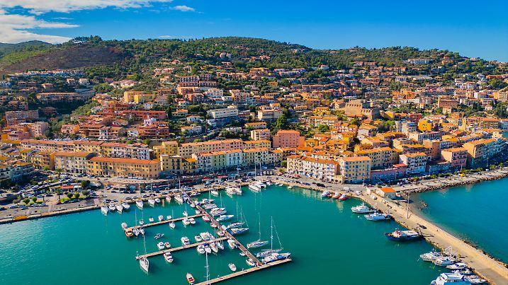 Porto Santo Stefano, Italian coastline sea town in Tuscany