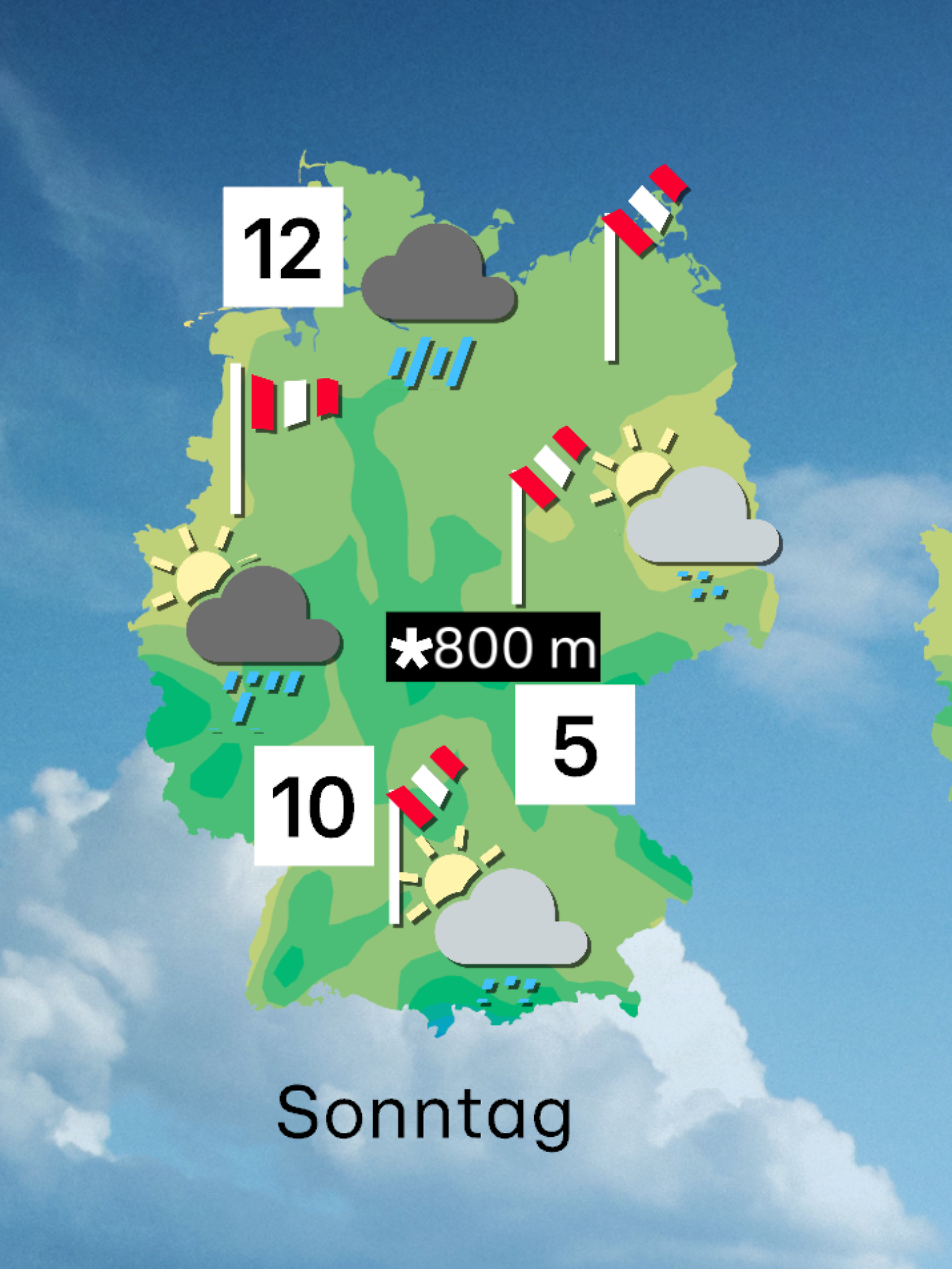 Wettertrend von Samstag bis Montag