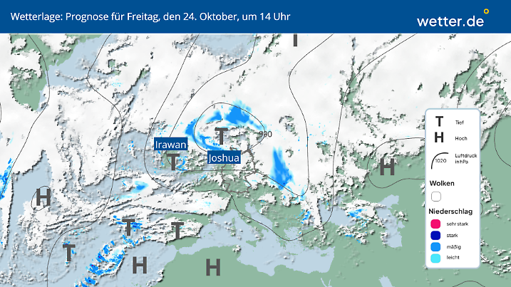 Die Wetterlage am 24.10.2025: Sturm