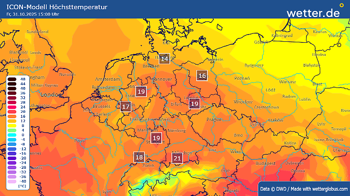 Am Freitag könnten wir in Süddeutschland sogar 21 Grad erreichen - und auch im Rest von Deutschland sieht das Wetter vielversprechend aus.