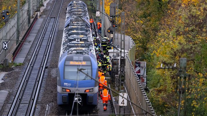 Regionalzug fährt in München gegen umgestürzten Baum