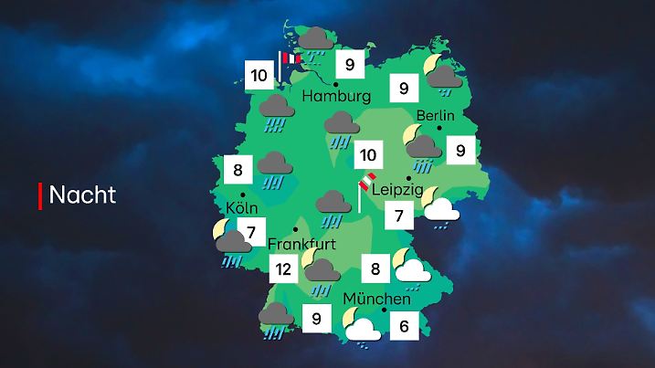 Wetter in der Nacht zu Donnerstag