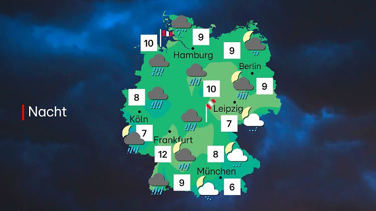 Wetter in der Nacht zu Donnerstag