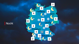 Wettervorhersage für die Nacht auf Freitag, 7. November