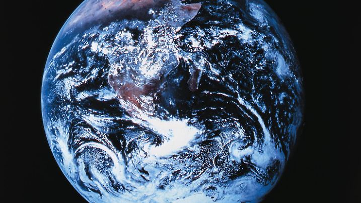 Satellitenaufnahme des Planeten Erde.