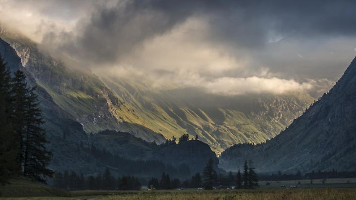 Morgenstimmung im Tal Val Cenis Vanoise, Département Savoie, Region Rhône-Alpes, Frankreich, Europa | Verwendung weltweit, Keine Weitergabe an Wiederverkäufer.