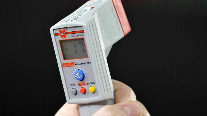 Hand-Pyrometer, auch Infrarot-Thermometer oder Infrarotthermometer, für berührungslose Messung der Oberflächentemperatur | Verwendung weltweit, Keine Weitergabe an Wiederverkäufer.