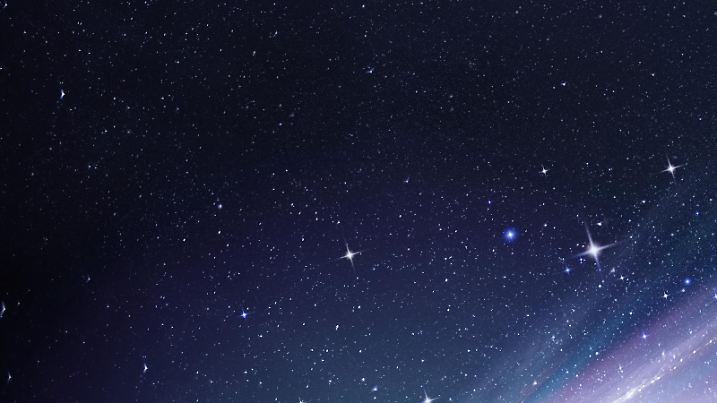 A bright comet with large dust and gas trails as the comets orbit brings it close to the Sun. Illustration.